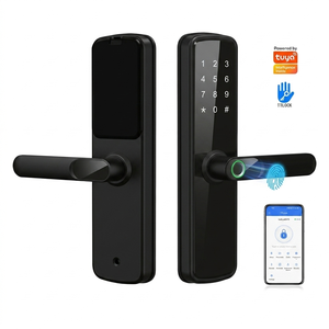 Serrure de porte intelligente biométrique pratique avec reconnaissance rapide des empreintes digitales, Ttlock Tuya WiFi Alexa Google Home Blue Lock pour porte en bois - Product Image 1