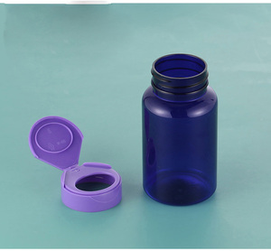 Kunden spezifische Health Supplement Flasche aus Kunststoff PET mit Klappdeckel, für Kapseln und Vitamin Supplements Flasche - Product Image 6