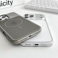 Coque de téléphone portable givrée couleur originale pour iPhone 17 16 15 14 Pro Max, protection antichoc, coque arrière en gelée