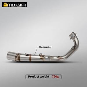 Système d'échappement de moto ZONTES 368G/E, modification, acier inoxydable, section avant avec matériau - Product Image 2