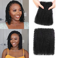 Cheveux humains Remy 100 % naturels non traités, bouclés afro crépus, en vrac pour tresses, 4C, 30g 50g, pour dreadlocks au crochet, 10-20 pouces
