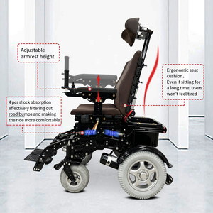 KSM-651 High Speed All Terrain Electric Wheelchair Aluminium Alloy Frame Heavy Duty Motorized Automatic Reclining Foldable - Product Image 6