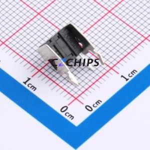 TC-6615-5.0 Tactile Switch Bent Lead Through Hole,6x6mm Switch Single Pole Single Throw Round Button 2.6N Right Angle Insert - Product Image 2