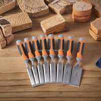 Outils de tournage sur bois de qualité supérieure, ciseaux à bois à pointe plate en acier au chrome-vanadium pour le travail du bois, la construction, l'usage industriel