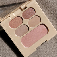 Palette de Maquillage Professionnelle 5-en-1 DIY 7 Couleurs Ombre à Paupières Poudre Mate Couleurs Terre et Base Grise