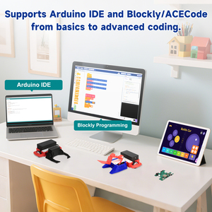 ACEBOTT 줄기 교육 로봇 배틀 볼트 자동차 세트 프로그래밍 코딩 DIY ESP32 PS3 APP 전투 로봇 키트 <span class=keywords><strong>Arduino</strong></span>를위한 <span class=keywords><strong>Rc</strong></span> 로봇 싸움 - Product Image 5
