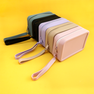 Waterproof Zipper Eco-Friendly Purse Handbag Cosmetic <strong>Bag</strong> <strong>Large</strong> Fashionable Portable Silicone <strong>Makeup</strong> <strong>Bag</strong> for Travel - Product Image 6