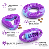 Juguete de Rompecabezas para Perros de la Colección Brand, con Cuerpo Flexible de TPR, para Perros Pequeños y Medianos