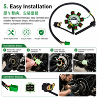 Bobine d'allumage de moto pour Honda Steed 400 Apsonic 200cc Racing, bobine d'allumage de remplacement haute performance