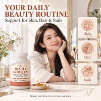 Complément Beauté Complexe 1500mg OEM ODM, Gélules de Glutathion et Collagène avec Acide Hyaluronique pour Peau, Cheveux et Ongles