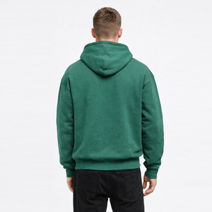 هودي رجالي عالي الجودة بطباعة بارزة مخصصة للشعار، بسحاب كامل، حجم كبير، قطن، سحاب مزدوج، صوف ثقيل الوزن - Product Image 2