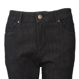 Jean slim stretch pour homme, taille mi-haute, coupe ajustée, délavage indigo classique avec broderie de lettres - Product Image 6