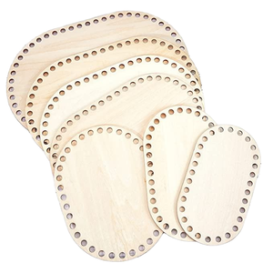 Handcrafted Wooden Frame Basket Board Natural Wood Bottom DIY Bag Wall Signs & Wooden Boxes
