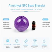 Cuentas de cristal NFC de alta frecuencia para pulseras, cuentas sueltas al por mayor, cuentas para pulseras DIY, chip ICODE SLIX2 cultural y creativo