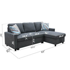 Ensemble de lit extensible multifonctionnel pour une <span class=keywords><strong>personne</strong></span> Balcon Simple Design traditionnel Petite unité Canapé inclinable Hôtels Fabriqués en tissu - Product Image 3