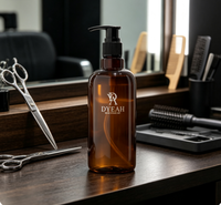 Bouteille pompe à lotion PET marron 500 ml avec logo personnalisé, protection UV, vide, pour huile essentielle, après-shampoing, emballage cosmétique