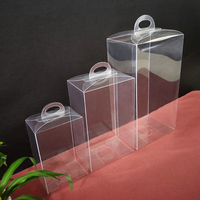 Boîte en plastique PVC PET carrée transparente personnalisée, boîte d'emballage cadeau imperméable en papier
