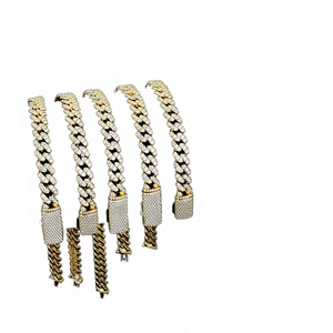 925 Silver/14k Gold 6mm/12mm/13mm VVS D Color Channel <b>Set</b> Iced Moissanite Hip Hop Charm Custom Unisex Bracelet - Product Image 4