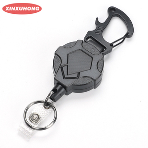 Porte-clés rétractable robuste avec logo <span class=keywords><strong>personnalisé</strong></span> XXH-P079 Porte-<span class=keywords><strong>badge</strong></span> tactique <span class=keywords><strong>pour</strong></span> carte d'identité Mousqueton rétractable avec <span class=keywords><strong>cordon</strong></span> en fil d'acier - Product Image 1