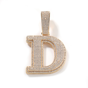 Collar <span class=keywords><strong>con</strong></span> Colgante de <span class=keywords><strong>Inicial</strong></span> Individual <span class=keywords><strong>Grande</strong></span> <span class=keywords><strong>con</strong></span> Incrustaciones de Diamantes de Imitación, Chapado en Oro, Joyería Hip Hop, <span class=keywords><strong>Cadena</strong></span> de Cuerda <span class=keywords><strong>con</strong></span> Circonitas para Hombres y Mujeres - Product Image 1
