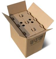 Boîte d'expédition de bouteille de vin en papier ondulé avec plateau de protection Boîtes en carton pour bouteille de vin d'expédition sûre