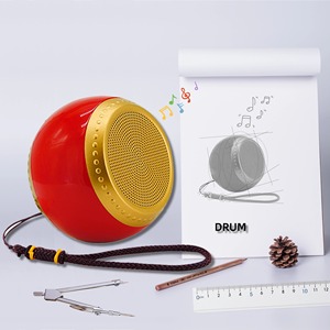 3 Wát mini nhựa di động cao cấp không dây Bluetooth Loa giá rẻ trống loa bằng gỗ không dây BT tính năng - Product Image 6