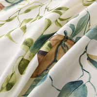 Parure de lit en microfibre avec housse de couette imprimée numériquement motif végétal