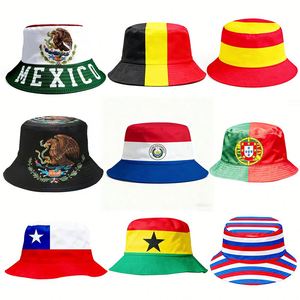 Sombrero de Pescador con Bandera de País Personalizada para la Copa Mundial 2026, Sombrero Ligero de Verano para Fanáticos del Fútbol, Mercancía para Eventos Deportivos - Product Image 2