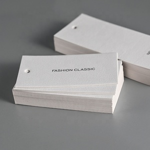 Etiqueta Colgante de Papel con Textura de Lichi y Patrón Milán Personalizado, Etiqueta Colgante de <span class=keywords><strong>Goma</strong></span> Suave EVA, Etiqueta Colgante de PVC para Ropa de Hombre y Mujer - Product Image 6