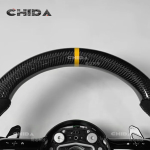Volant en fibre de carbone adapté aux Mercedes-Benz ML W164 W166 W211 W212 C117 C118 W251 W176 W204 W205 C63s AMG <span class=keywords><strong>GLA</strong></span> B GLB - Product Image 4