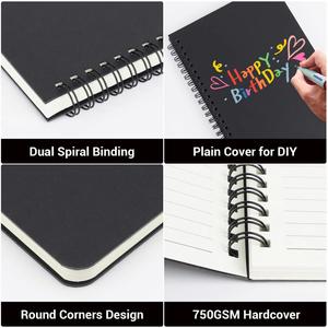 Custom Book Printing PU Leather Hardcover 100 Sheets A5 Fitness <b>Journal</b> Workout Planner - Product Image 3