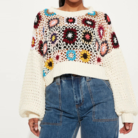 Damen Flower Crochet Pullover Sweater Handmade Sweater Design für Damen Image.html Dress Makers Custom ized