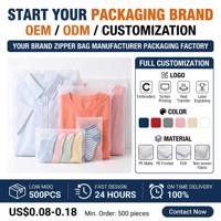 Sacs à fermeture éclair en PE givré avec logo personnalisé, vente en gros, sacs d'emballage recyclables avec fermeture à glissière pour vêtements, chaussettes, accessoires