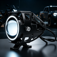 Phare de moto JHS, projecteur auxiliaire U7 Mini LED avec yeux de démon et d'ange, pour la conduite et le brouillard