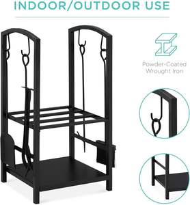 Support <span class=keywords><strong>à</strong></span> <span class=keywords><strong>bois</strong></span> <span class=keywords><strong>de</strong></span> chauffage support <span class=keywords><strong>de</strong></span> bûches extérieur avec ensemble d'outils <span class=keywords><strong>de</strong></span> cheminée porte-bûches <span class=keywords><strong>de</strong></span> feu en fer forgé grand <span class=keywords><strong>poêle</strong></span> <span class=keywords><strong>à</strong></span> <span class=keywords><strong>bois</strong></span> avec crochet balai Sh - Product Image 4