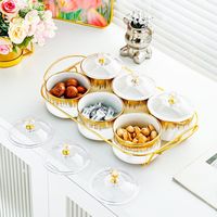 Décor à la maison fruits secs assiette turque ensemble luxe en céramique cuisine service bol plateau Table basse Snack conteneurs de stockage