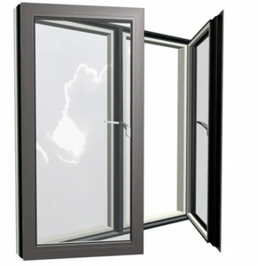 Fenêtres coulissantes verticales modernes en aluminium, profilés de fenêtres en aluminium à double vitrage isolant, quincaillerie - Product Image 1