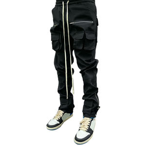 Pantalons personnalisés longs et multiples avec poches Pantalons de grande taille pour hommes Streetwear Hip Hop Tech Pantalons <span class=keywords><strong>cargo</strong></span> empilés Pantalons pour hommes - Product Image 2