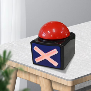 Caja de Alarma con Botón Rojo y Luz Sonora para Juegos de Preguntas y Respuestas, Fiestas y Espectáculos - Product Image 1