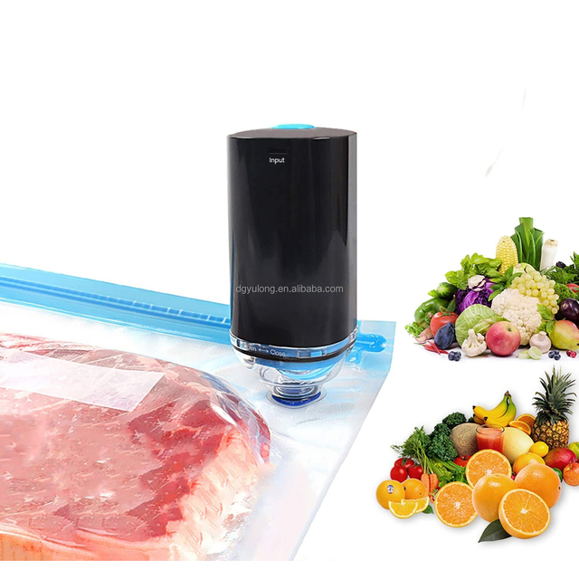 New Portable Vacuum Sealer USB Rechargeable Mini Vacuum Pump with Vacuum Bag for Sous Vide Cooking