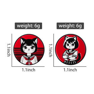 Anime Manga Cat Girl Épingles en émail <span class=keywords><strong>Otaku</strong></span> Culture japonaise aime les broches en métal Insigne de revers en vrac - Product Image 6