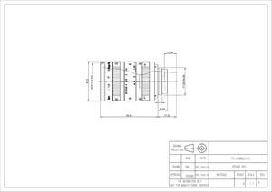 เลนส์อินฟราเรด TPL-GSWIR2514C, ความยาวคลื่นที่ออกแบบ: 900-1700 นาโนเมตร, f=25 มม., แบบติดตั้ง C Mount - Product Image 5