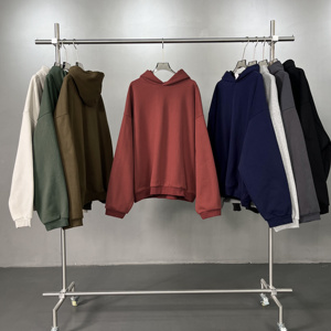 Sudadera con Capucha Térmica de Algodón 100% de 430G para Hombre, Color Sólido, Talla Grande, Cálida, Otoño Invierno, Venta al Por Mayor, Personalizable - Product Image 6