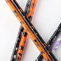 Nouvelles pailles à boire en plastique réutilisables, imprimées et personnalisables, écologiques, pour accessoires de bar d'Halloween et décorations d'Halloween