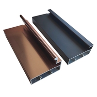 Profilé en aluminium extrudé pour porte de douche coulissante en verre, armoire de cuisine 45 mm, profilé en aluminium pour fenêtre d'armoire de cuisine
