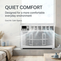 Climatiseur de fenêtre 6000 8000 10000 12000 BTU, haute performance CEER 11, R32, silencieux, faible niveau sonore, compact, pour chambre à coucher, petite pièce, Amérique du Nord