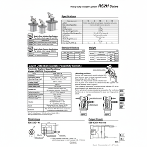 Cilindro de tope SMC Pneumatics de servicio pesado para el - Product Image 1