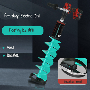 Nieuwe Winter Ijs Boor Dubbele Helix Ijs Vijzel 50/75Cm Roestvrij Staal Mes Ijs Vissen Accessoire - Product Image 6