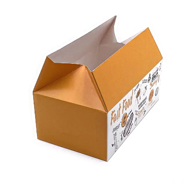 Contenedores de papel multifunción para pollo, cajas de pollo fritos con estampado de cliente