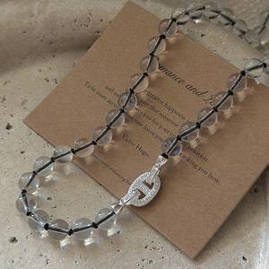 Collar de Plata de Ley S925 con Diseño de Gota de Agua y Circonita, Cadena para Clavícula, Estilo Fresco, Dulce y Espiritual - Product Image 1